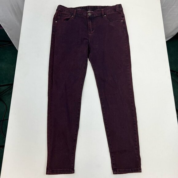 Grace & Lace Denim - Grace & Lace Womens Jeggings Jeans Purple Stretch Pockets Pull On Mid Rise XL